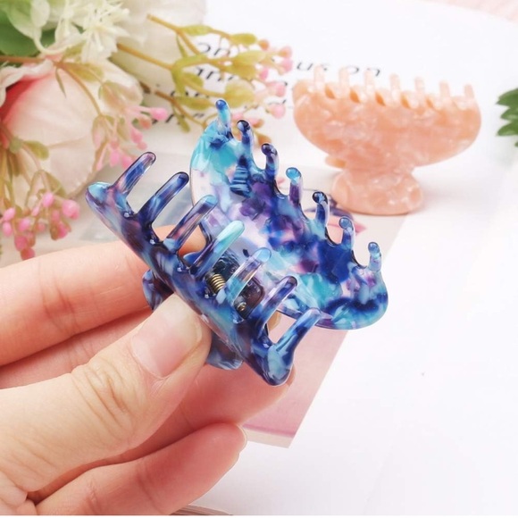 Pretty Set of 3 colorful Tortoise Shell Hair Clip small jaws! - Picture 4 of 13